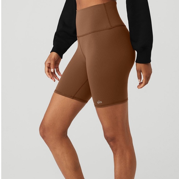 ALO high waist biker short cinnamon brown - Picture 3 of 8